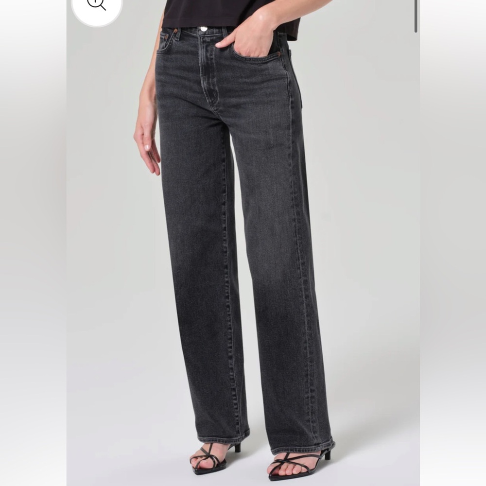 Agolde Harper jeans in hush - professionally hemmed to 30 inches - size 27